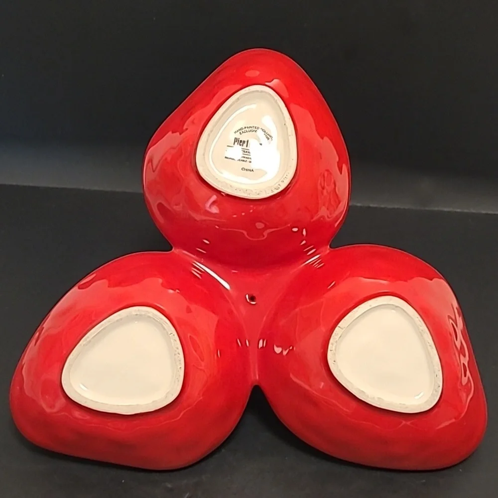 Vintage | Pier 1 Imports Straberry Trio Dish Serving Tray